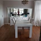 Robuuste witte massief houten eettafel Zitmaxx (6 pers.), Huis en Inrichting, Ophalen, Gebruikt, 100 tot 150 cm, 200 cm of meer