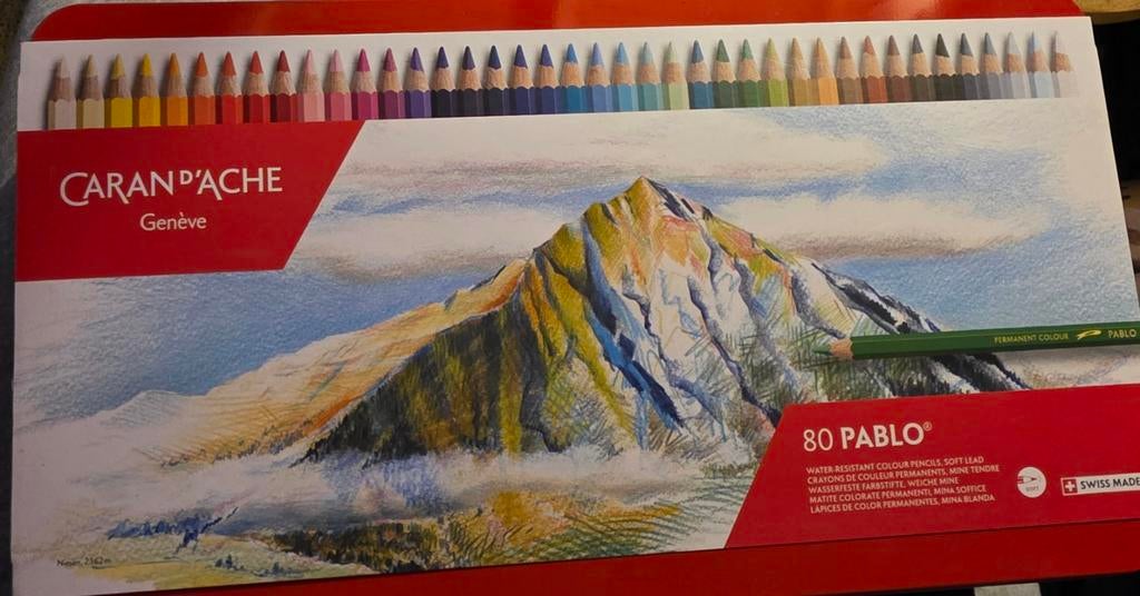 Nieuwe set Caran d'Ache Pablo kleurpotloden - 80 stuks NIEUW, Hobby en Vrije tijd, Tekenen, Ophalen, Nieuw, Potlood of Stift