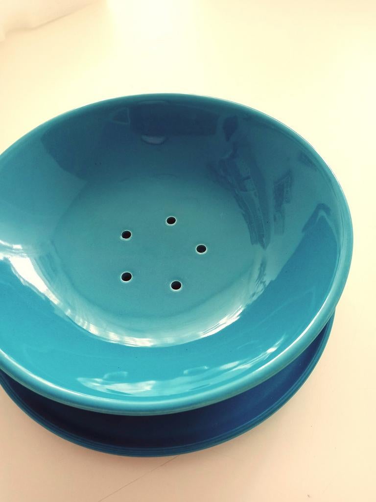 Retro turkoois/blauw treefje, Ophalen of Verzenden