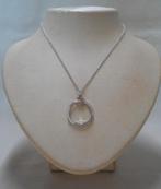 Zilveren verstelbare ketting met bicolor hanger nr.272, Sieraden, Tassen en Uiterlijk, Kettingen, Verstelbaar, Verzenden, Zo goed als nieuw