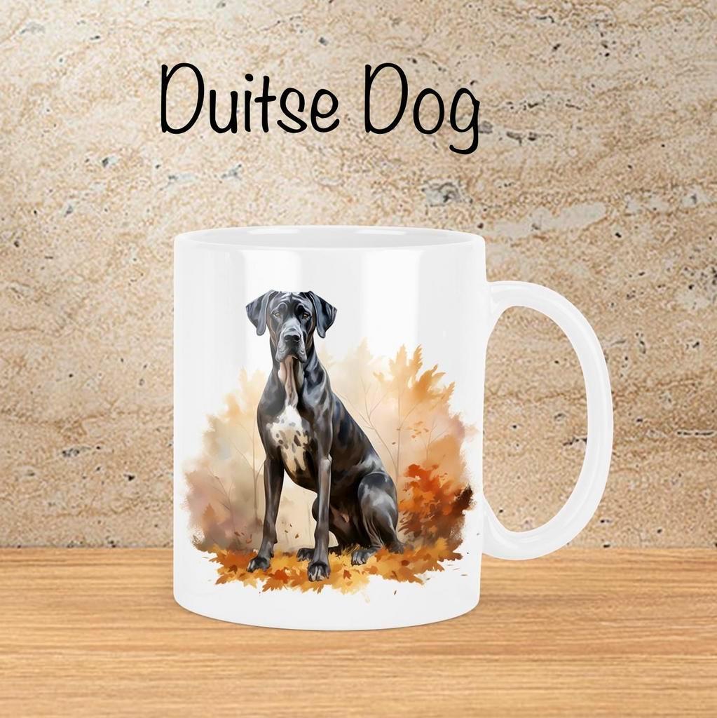 Duitse Dog Herfstmok, Verzenden, Nieuw, Overige stijlen, Kop(pen) en/of Schotel(s)