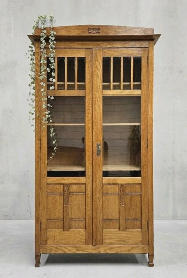 Antieke brocante Art Deco meidenkast vintage linnenkast kast, Ophalen of Verzenden