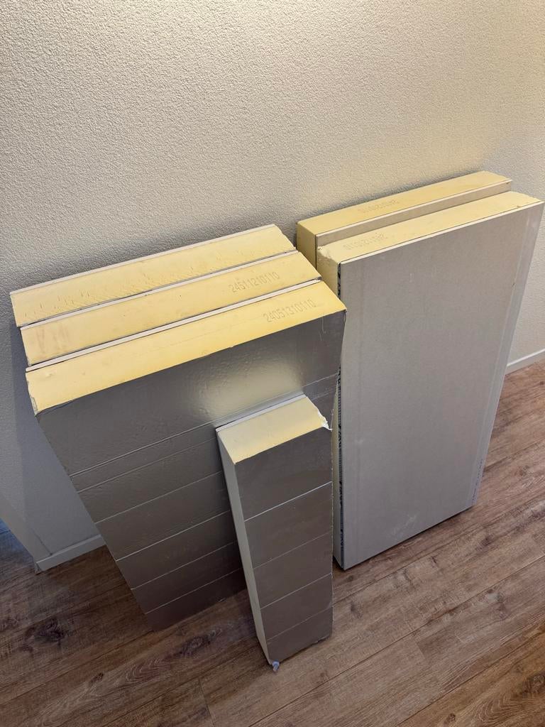 PIR + Gips Platen 1200x600 - Isolatie, Nieuw, Hardschuim (Pir), Minder dan 5 m², 8 tot 12 cm
