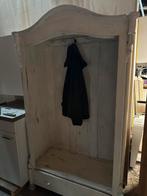 Antiek grenen kast deuren lade sleutel kapstok oud shabby, Gebruikt, 100 tot 150 cm, 100 tot 150 cm, Grenenhout