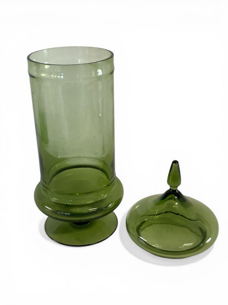 Antieke Groene Glazen Apothekerspot - Empoli Glas, Ophalen of Verzenden