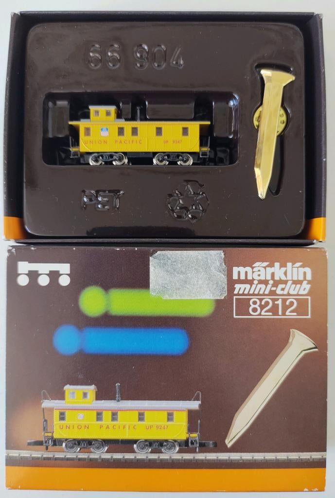 MÄRKLIN mini-club 8212 'CABOOSE' met 'gouden' spijker., Ophalen of Verzenden, Wagon, Märklin