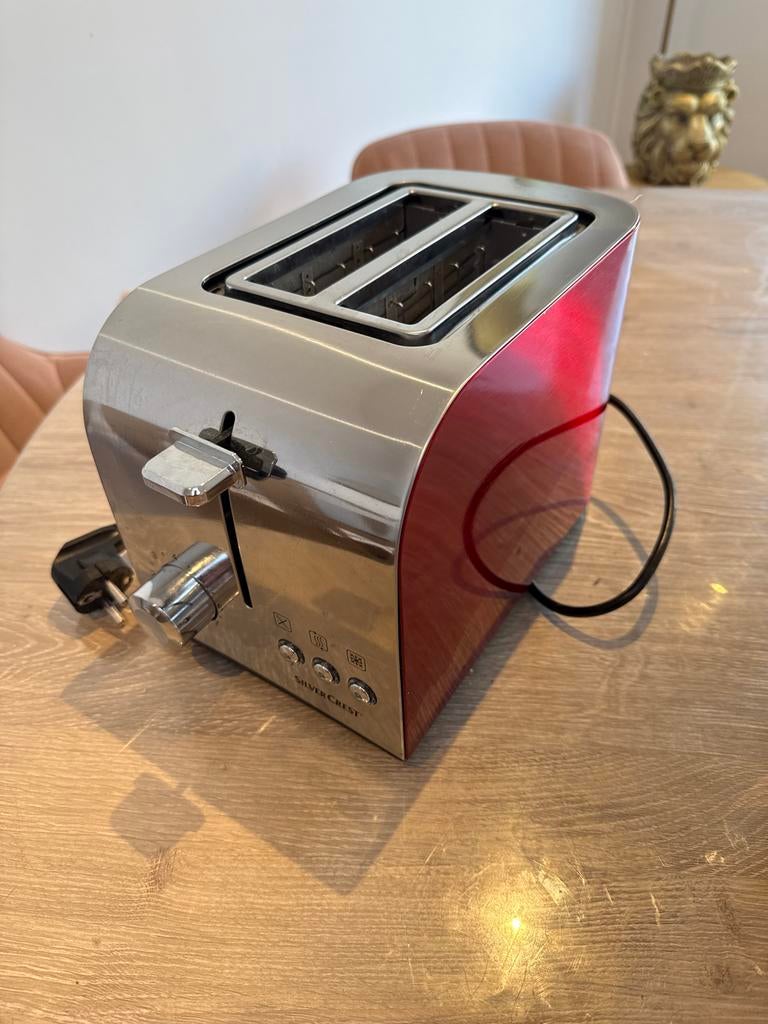 Silvercrest Broodrooster Rood - Lidl, Ophalen, Zo goed als nieuw, Uitneembare kruimellade