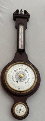Vintage barometer met thermometer en hygrometer hout, Audio, Tv en Foto, Weerstations en Barometers, Ophalen, Zo goed als nieuw