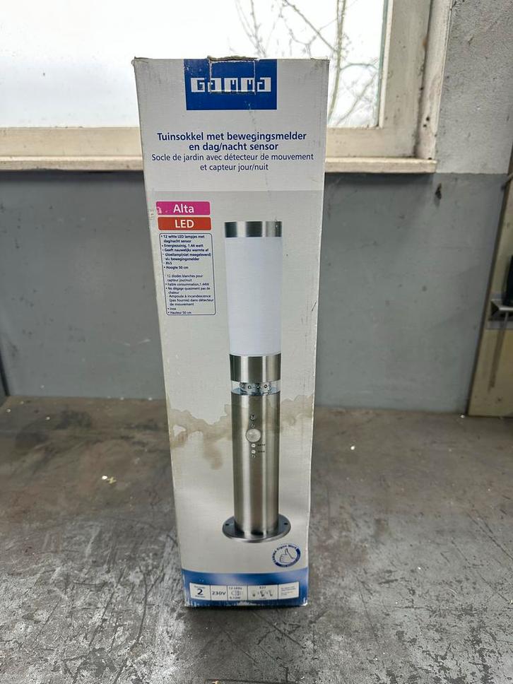 5x LED Tuinverlichting buitenlamp sensor en dag/nacht sensor, Tuin en Terras, Buitenverlichting, Nieuw, Overige typen, Rvs, Minder dan 50 watt