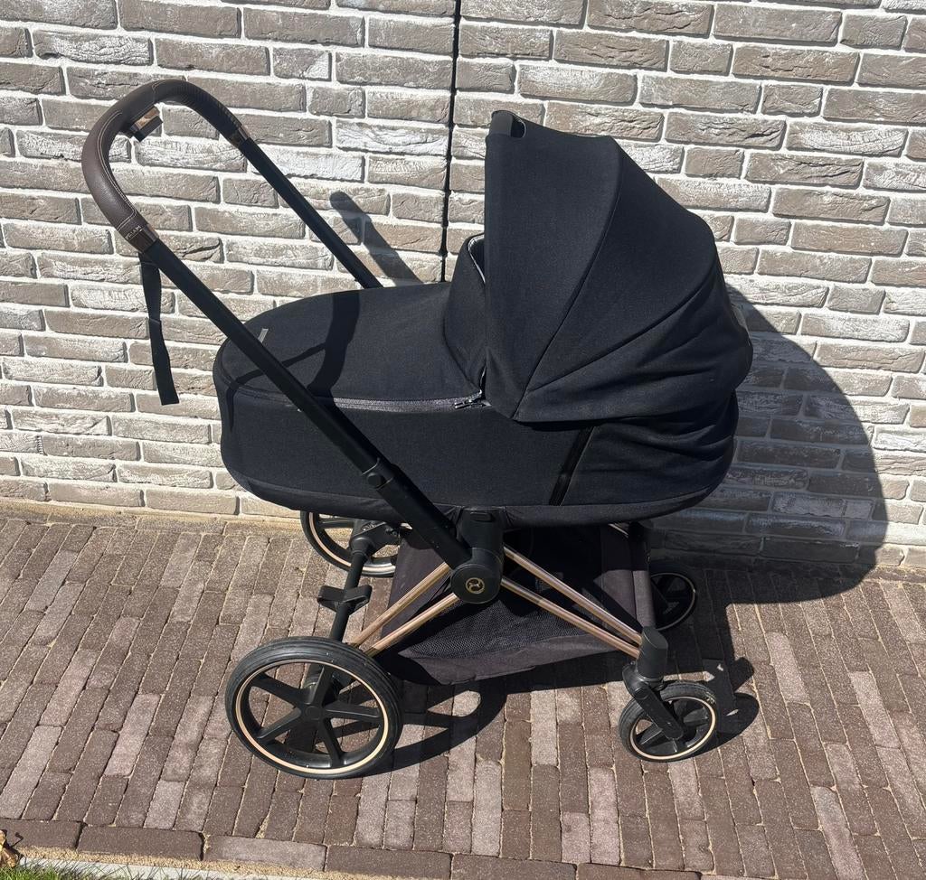 Cybex - Priam 4 - Compleet (Black & Rose Gold), Gebruikt, Combiwagen, Verstelbare duwstang, Ophalen
