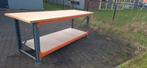 Degelijke werkbank 2,70m breed en 1m diep - 2 niveau's!, Ophalen, Gebruikt, 170 cm of meer