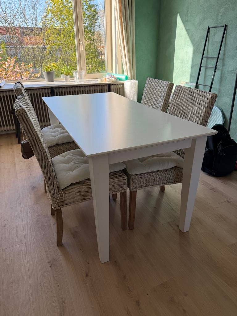 Eettafel met 4 stoelen - Dinning table + 4 chairs, Huis en Inrichting, Ophalen, Gebruikt