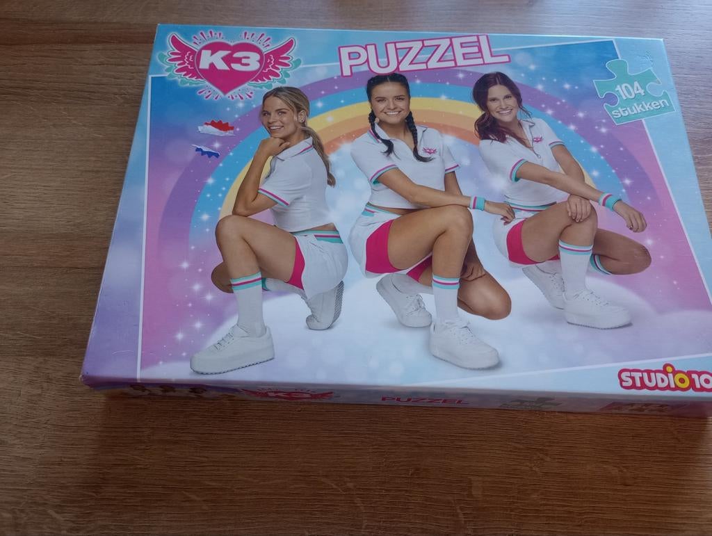 K3 Puzzel 104 stukjes - Zo goed als nieuw, Ophalen of Verzenden, Minder dan 500 stukjes, Zo goed als nieuw, Legpuzzel