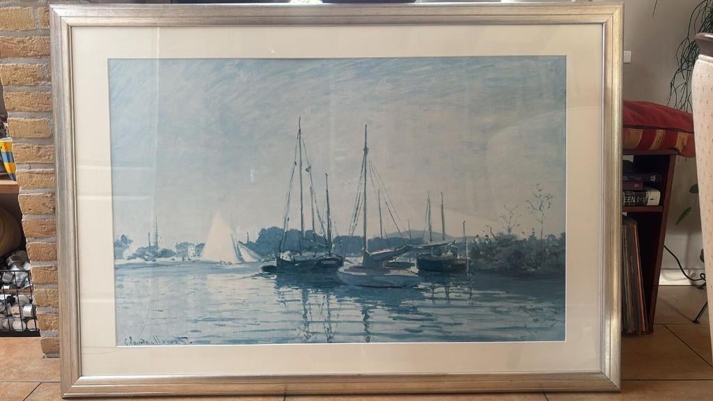 schilderij met lijst, Ophalen, Zo goed als nieuw, 100 tot 125 cm, 75 cm of meer