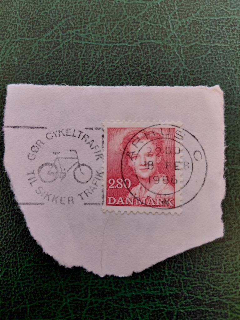 Denemarken met poststempel fiets, Verzenden, Denemarken, Gestempeld