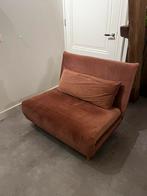 Éenpersoons slaapbank- roze velours- Maison du monde, Ophalen of Verzenden, Zo goed als nieuw, Rechthoekig, Stof