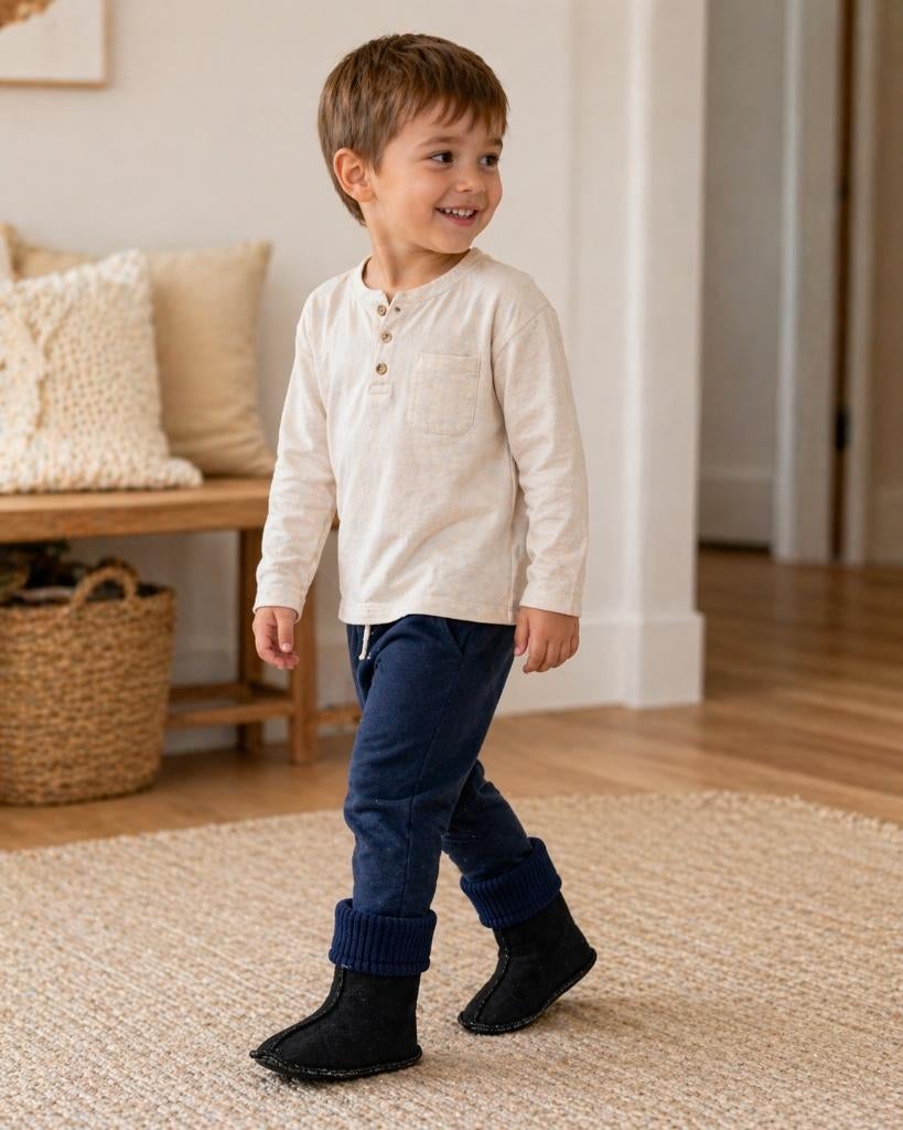 Partij zwart met blauwe Gevavi laarssokken voor kinderen, NHP International, Jongen of Meisje, Ophalen of Verzenden, Gevavi