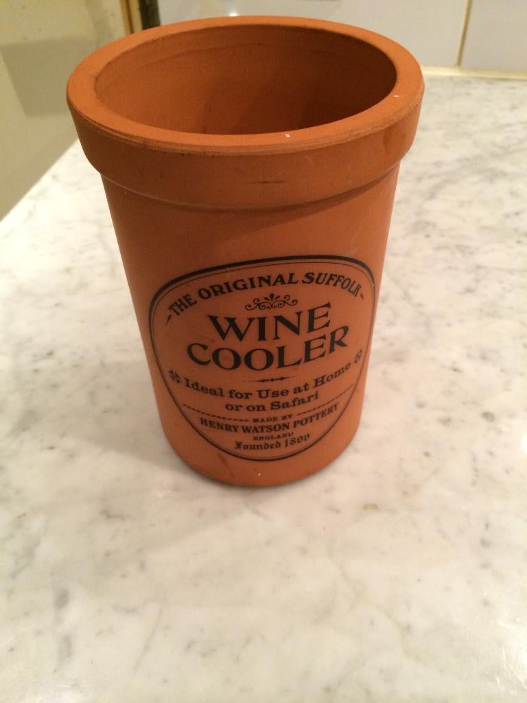 Henry Watson Pottery Terra Cotta Wine Cooler Pot, Huis en Inrichting, Ophalen, Flessenkoeler, Zo goed als nieuw, Steen/keramiek