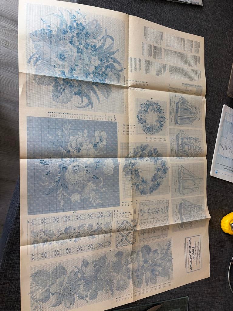 Vintage Borduurpatronen - Diverse Motieven, Ophalen of Verzenden, Gebruikt, Handborduren, Patroon