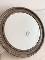 Ronde spiegel met grijze lijst, Huis en Inrichting, Woonaccessoires | Spiegels, Rond, Ophalen of Verzenden, Zo goed als nieuw