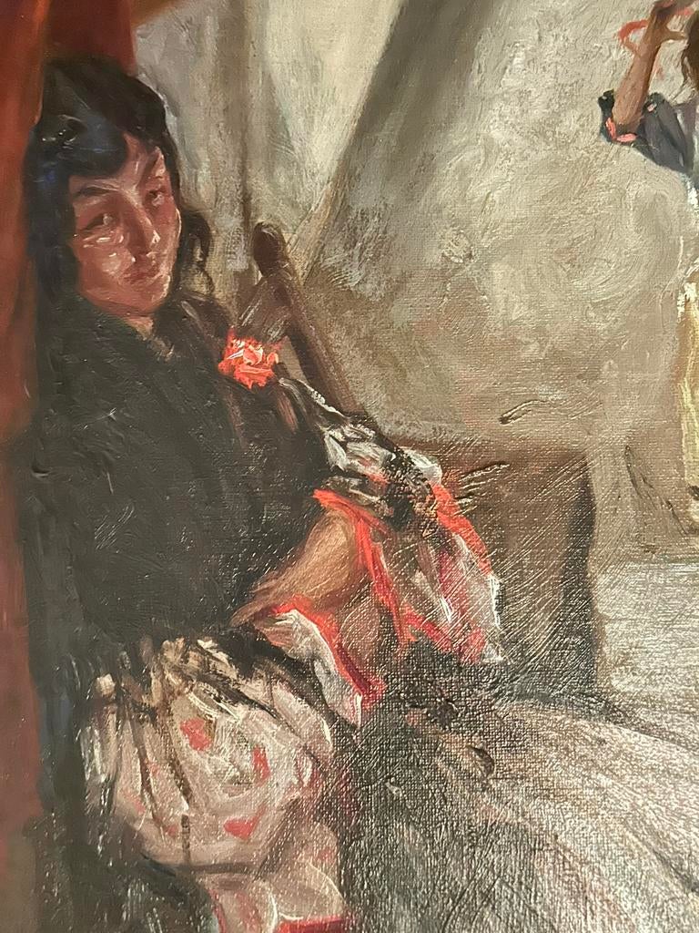 Reinier Pijnenburg - dansles, Antiek en Kunst, Kunst | Schilderijen | Klassiek, Ophalen of Verzenden