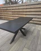 Kruispoot Eettafel Mangohout van Goossens Wonen, Huis en Inrichting, Tafels | Eettafels, Ophalen, 50 tot 100 cm, Zo goed als nieuw