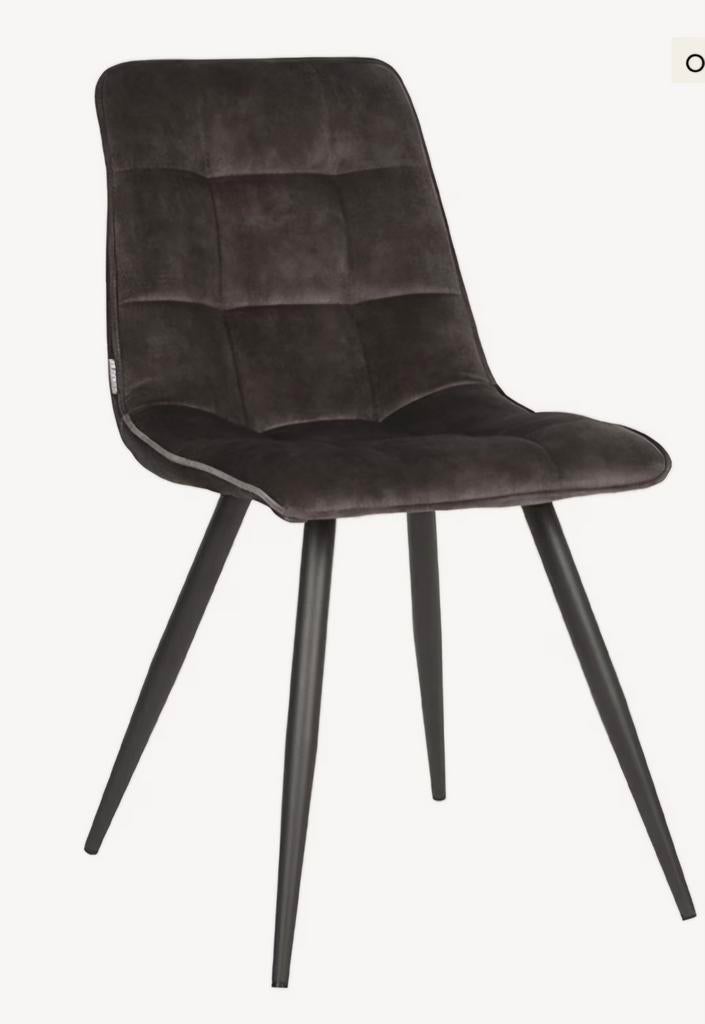 6 Label51 eetkamerstoelen antraciet, Ophalen, Zo goed als nieuw, Vijf, Zes of meer stoelen, Modern