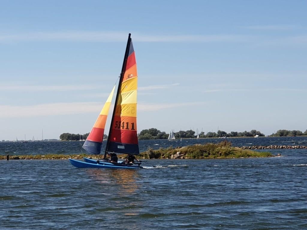 Hobie 16 catamaran compleet, trailer, extra zeil - vaarklaar, Watersport en Boten, Catamarans, Ophalen, Gebruikt, Hobie, Geen motor