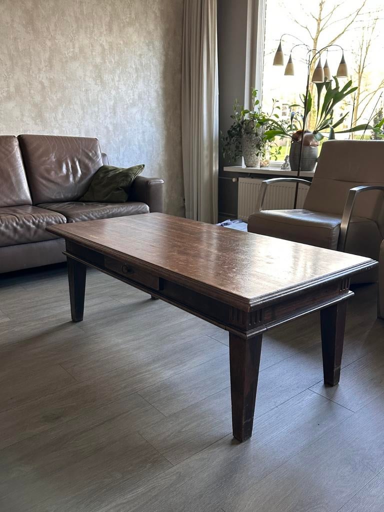 Koloniale salontafel, Huis en Inrichting, Tafels | Salontafels, Ophalen, Gebruikt, 100 tot 150 cm, Koloniaal