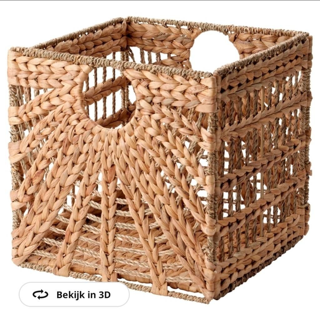 Nieuw! 5 Lustigkurre manden ikea, Huis en Inrichting, Woonaccessoires | Schalen en Manden, Ophalen, Overige materialen, Mand, Vierkant
