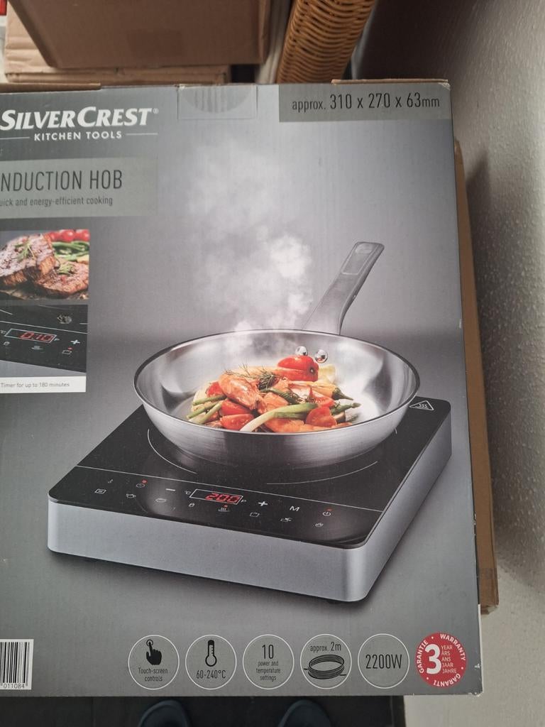 Silvercrest Inductie Kookplaat - Nieuwstaat, Witgoed en Apparatuur, Kookplaten, Zo goed als nieuw, Vrijstaand, Inductie, 3 kookzones of minder