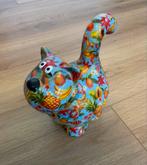 Schattige Keramieken Spaarpot Poes met Bloemenmotief, Ophalen of Verzenden, Nieuw, Steen, Aardewerk of Keramiek, Dier