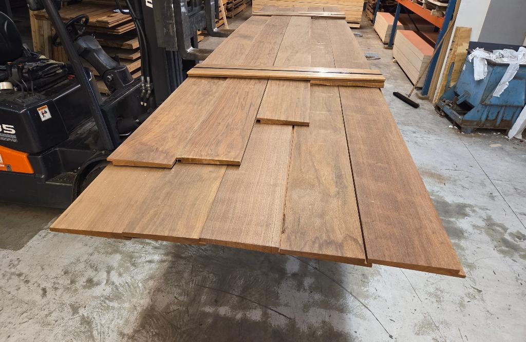 5.25 m2 Zweeds rabat - hardhout - geschaafd - nr: HP5, Tuin en Terras, Palen, Balken en Planken, Ophalen, Planken, Nieuw, Hardhout