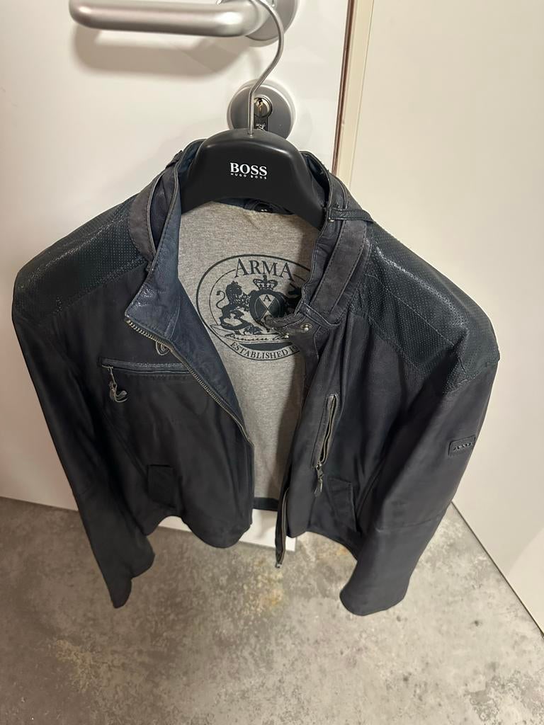 Zwart leren jas van ARMA, Ophalen of Verzenden, Gedragen, Maat 38/40 (M), Zwart