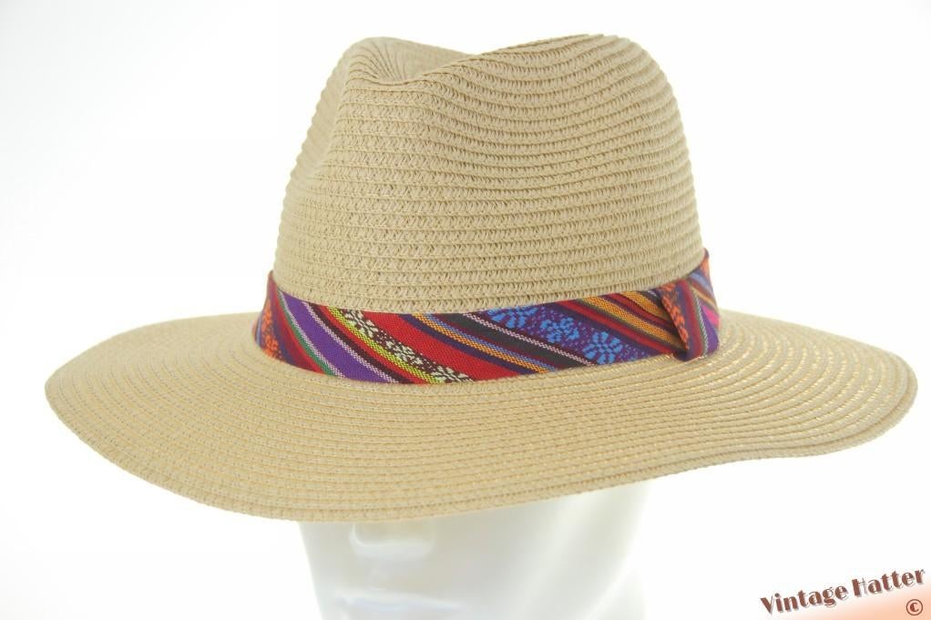 Zomer gleufhoed met Peruaanse band bruin en beige 55-61 new, Kleding | Heren, Hoeden en Petten, Ophalen of Verzenden, Nieuw, One size fits all