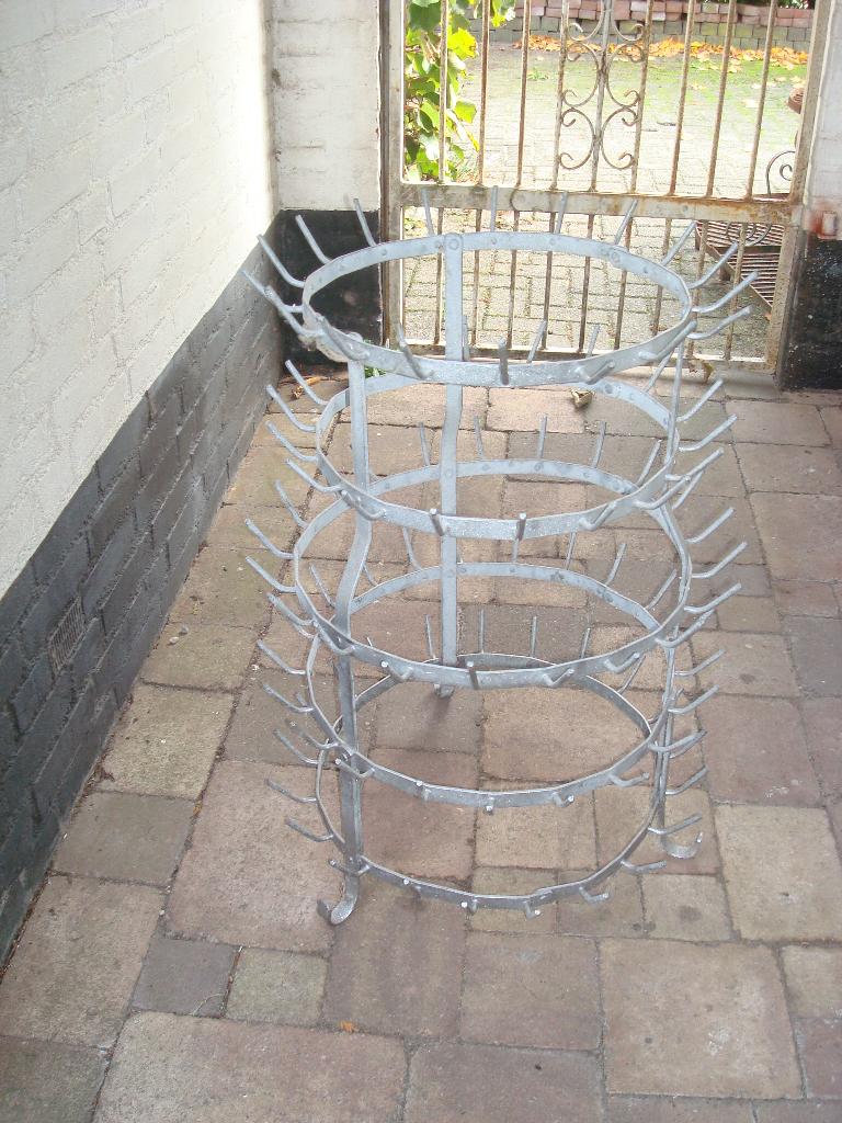 zinken flessenrek, Tuin en Terras, Ophalen, Gebruikt