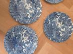 Set van 5 Myott 'The Hunter' blauw-witte borden, Ophalen of Verzenden