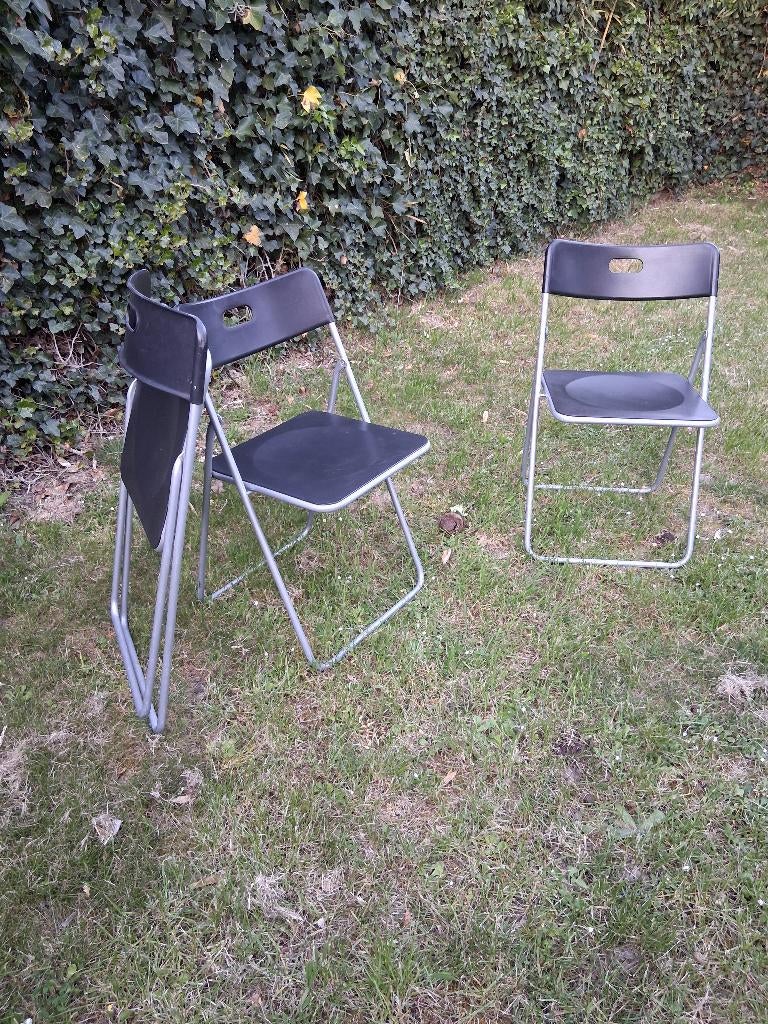 Stoelen kunststof/klapstoelen/ikea, Huis en Inrichting, Stoelen, Ophalen of Verzenden, Wit, Kunststof, Twee