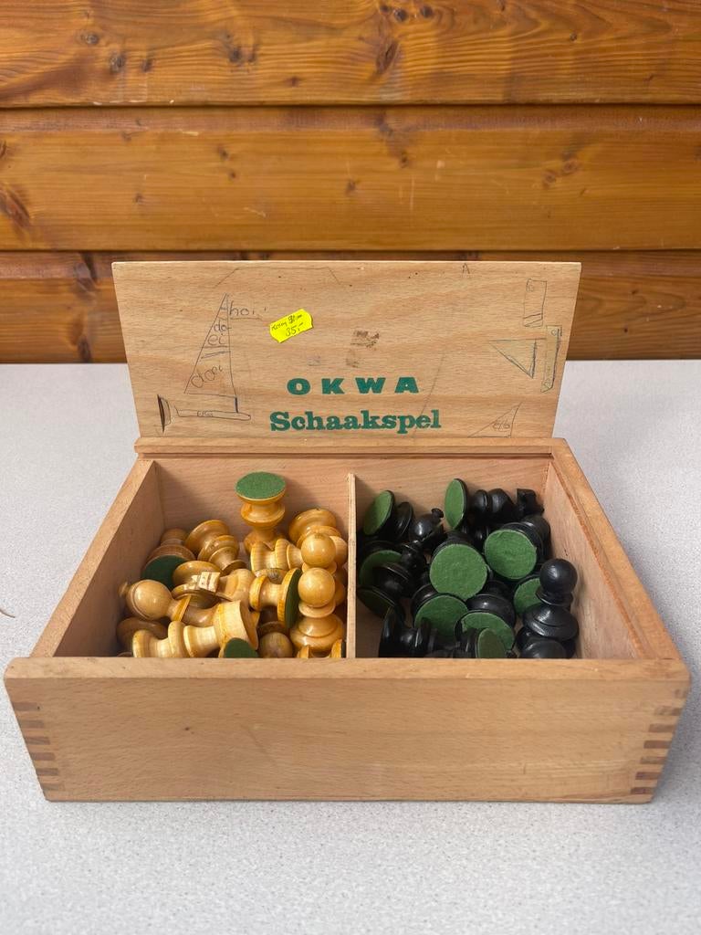 Okwa schaakspel (koning 90mm), Hobby en Vrije tijd, Gezelschapsspellen | Bordspellen, Ophalen of Verzenden, Zo goed als nieuw