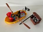 playmobil 3570 piraat met roeiboot en schatkist, Ophalen of Verzenden, Gebruikt, Complete set