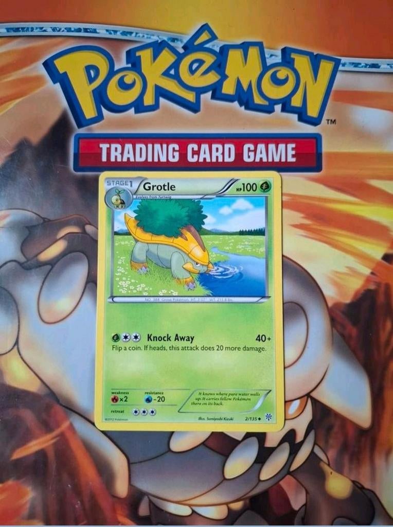 Grotle 2/135 plasma storm Black&White Pokemon kaart, Ophalen of Verzenden, Gebruikt, Losse kaart