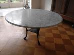Grote marmeren tafel met gietijzeren onderstel, Ophalen