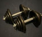 2 X verstelbare dumbells totaal 42 kilo, Ophalen, Zo goed als nieuw, Dumbbell