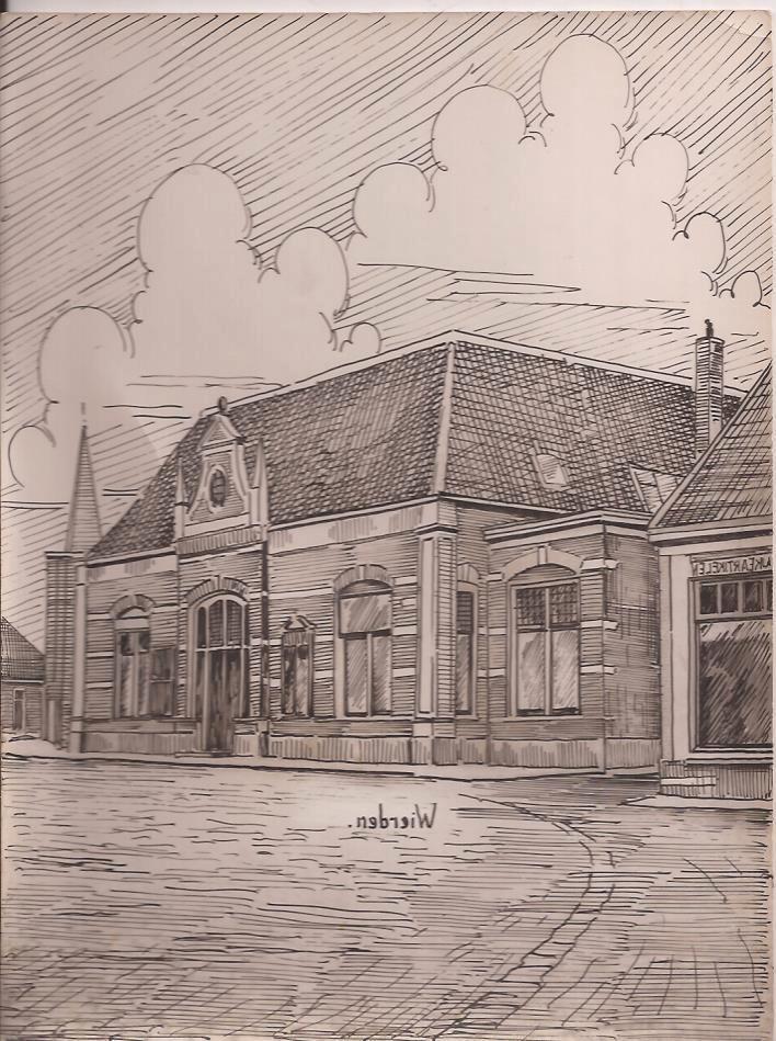 Sievers. Gezicht in Wierden. 50/60er jaren, Antiek en Kunst, Kunst | Tekeningen en Foto's, Ophalen of Verzenden