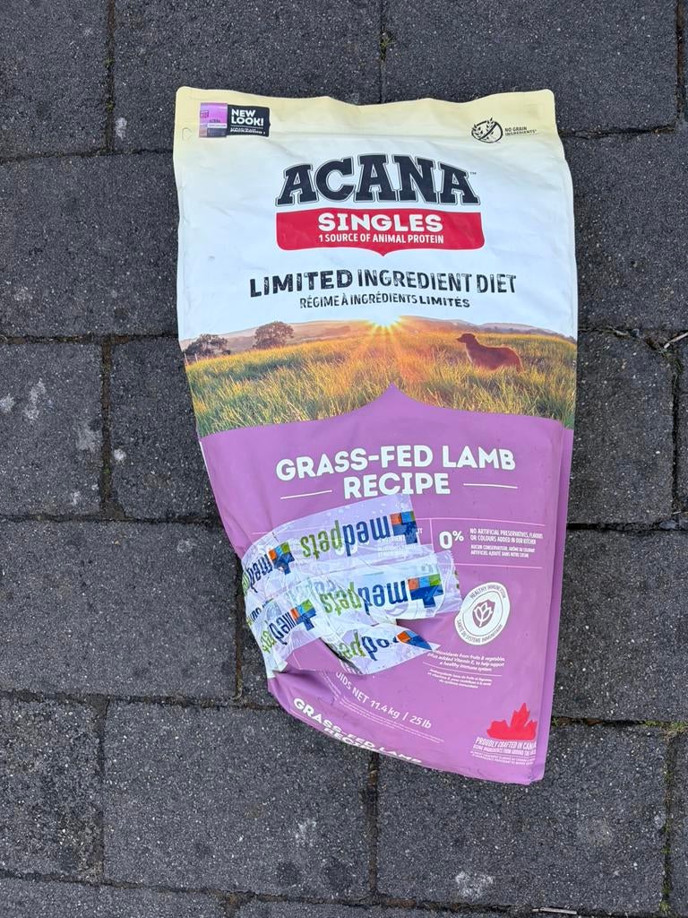 Acana Singles Grass-fed Lamb Dog, Ophalen of Verzenden, Hond