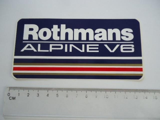 sticker oud Rothmans renault alpine jan lammers auto race ra, Verzamelen, Stickers, Zo goed als nieuw, Bedrijf of Vereniging, Verzenden