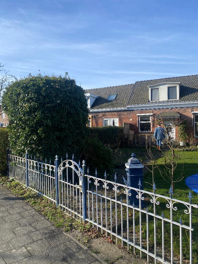 Smeedijzeren sierhek 10 meter met poort, Ophalen, Met poort, Gebruikt, Sierhekwerk
