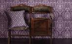 behang, luxe, damast patroon. 5 rollen voor € 61, Huis en Inrichting, Stoffering | Behang, Ophalen, 25 tot 50 m², Paars, Klassieke elegantie, moderne, bohemian