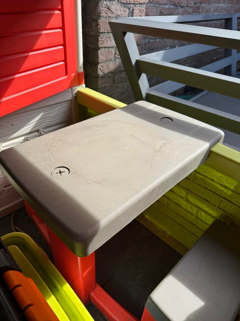 Smoby Speelhuisje met werkende bel en regenpijp, Ophalen, Zo goed als nieuw