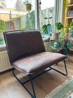 Suede Cognac Fauteuil, Huis en Inrichting, Fauteuils, Ophalen, Nieuw